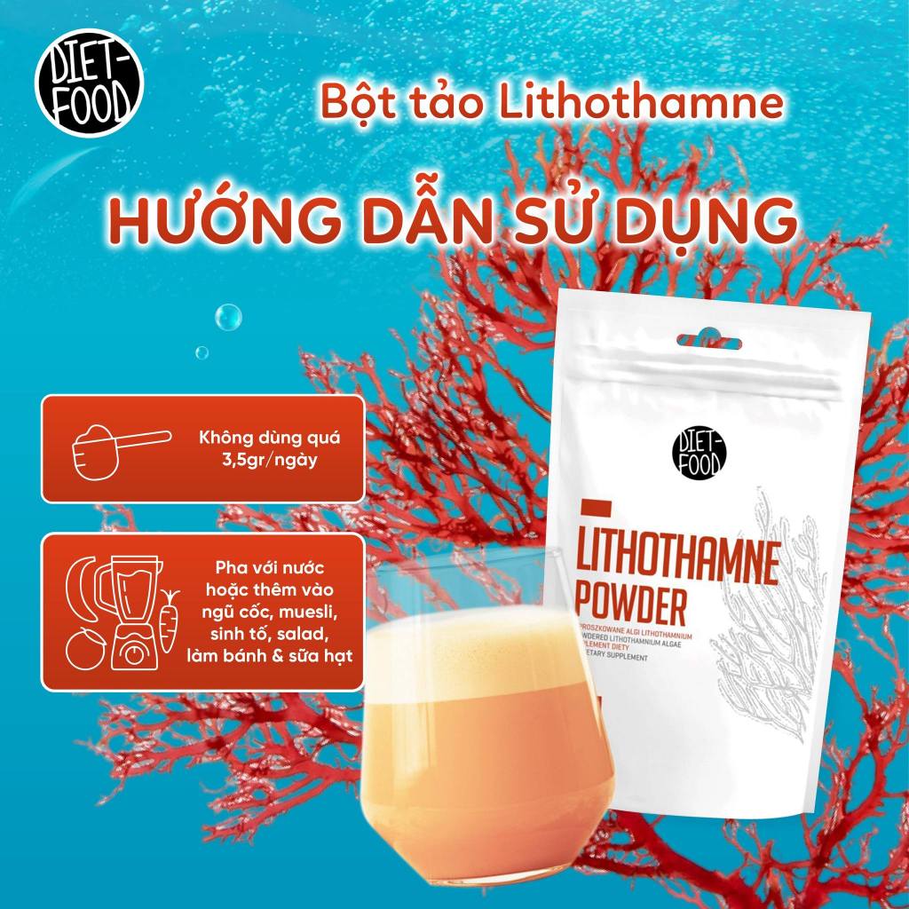 [9.2027] Bột tảo đỏ Lithothamne Diet Food red algae powder 100g