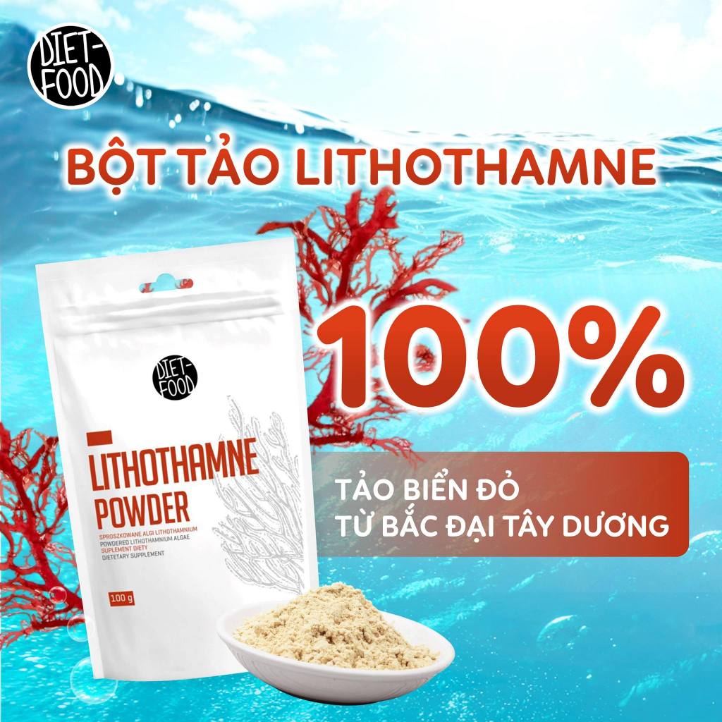 [9.2027] Bột tảo đỏ Lithothamne Diet Food red algae powder 100g
