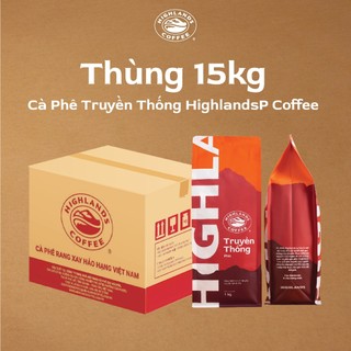 Thùng 15kg Cà Phê Bột Truyền Thống Highlands Coffee 1Kg/túi