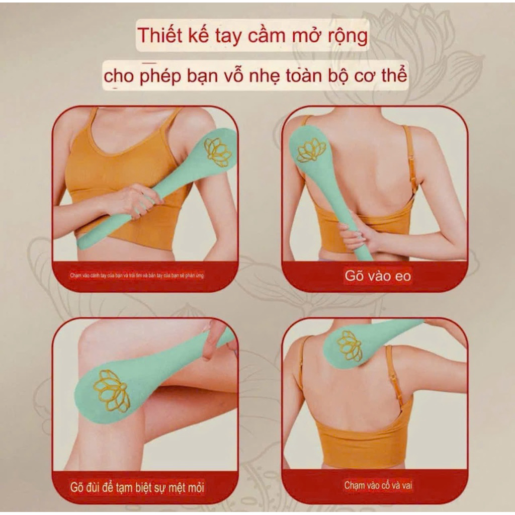Gậy đấm lưng massage toàn thân giảm mỏi cơ - Dụng cụ gõ lưng