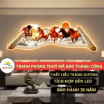 Tranh treo tường phong thủy Mã đáo thành công Tráng Gương cao cấp kèm LED Decor phòng khách mang sự thịnh vượng. may mắn — ảnh 1