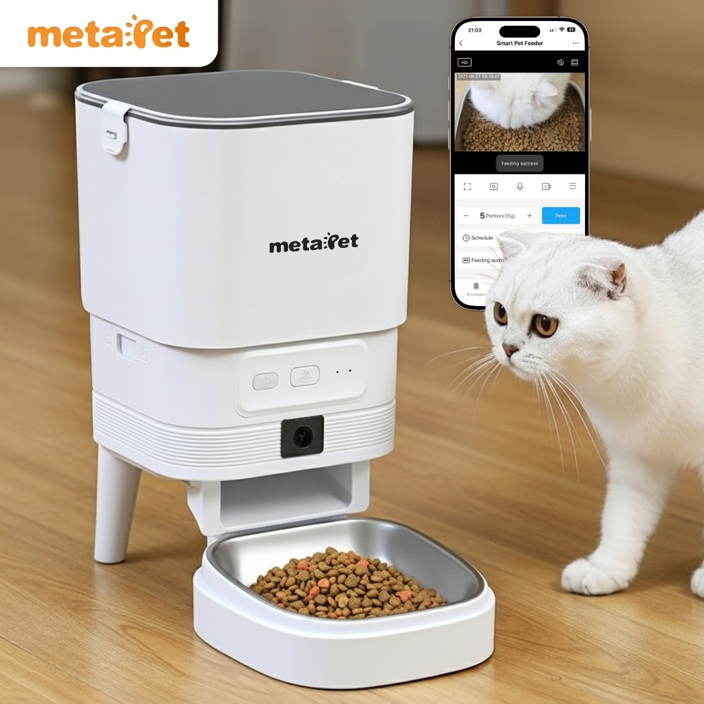 Máy Cho Ăn Tự Động Thông Minh Cho Thú Cưng metaPet NEST 400, Wifi ...