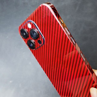 Miếng Dán Skin Carbon Đỏ 9D Dành Cho ip 12 - 17promax