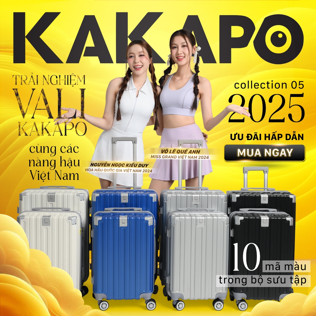 KAKAPO VALI THỜI TRANG DU LỊCH CAO CẤP NHỰA ABS VL001 | BigBuy360 - bigbuy360.vn