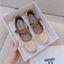 Giày Búp Bê Nữ Đế Bệt Đính Hoa Hồng Thiết kế tiểu thư nhẹ nhàng phong cách vintage Hàn Quốc L810