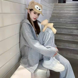 [SÉT ĐỒ THỂ THAO GẤU BÔNG] Bộ Nỉ Hoodie Nỉ Bông Kèm Gấu Teddy Dễ Thương, Đồ Bộ Nỉ Unisex Form Rộng Mặc Nhà – Đi Chơi – T