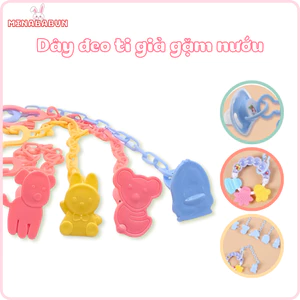 Dây Đeo Núm Ti Giả Gặm Nướu Và Núm Nhai Cho Bé, Kẹp Đeo Núm Ti Giả An Toàn Cho Bé Minababyvn