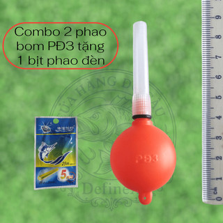 Combo mua 2 phao bơm tặng 1 bịt phao đèn 5 cái tiện dụng khi câu đêm