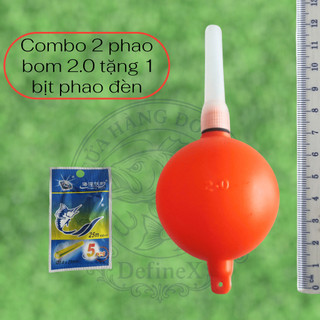 Combo mua 2 phao bơm tặng 1 bịt phao đèn 5 cái tiện dụng khi câu đêm