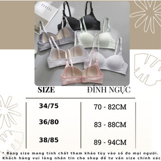 Áo ngực nữ không gọng đệm mút mỏng ôm ngực thoáng mát, Áo lót nữ học sinh chất cotton mềm mại A838