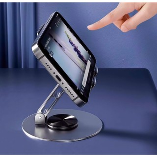 Giá Đỡ Điện Thoại, Máy Tính Bảng HỢP KIM NHÔM Xoay 360, Kệ Để Điện Thoại Xem Phim Livestream