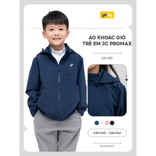 Áo khoác gió trẻ em 3C Promax YODY túi khóa, tay bo chun, mũ tháo rời KCJA25F093