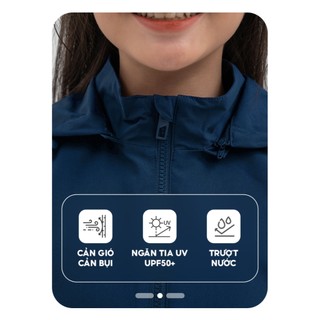 Áo khoác gió trẻ em 3C Promax YODY túi khóa, tay bo chun, mũ tháo rời KCJA25F093