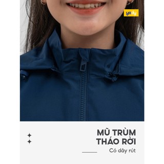 Áo khoác gió trẻ em 3C Promax YODY túi khóa, tay bo chun, mũ tháo rời KCJA25F093