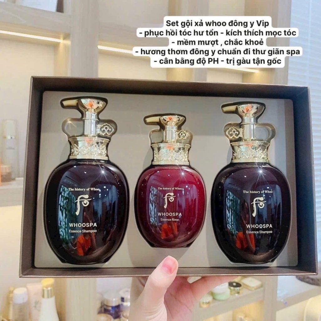 Set dầu gội xả The Whoo đông y dầu gội 350ml*2+ đầu xả 220ml