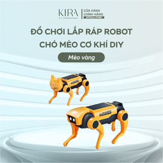 Đồ chơi lắp ráp robot chó mèo cơ khí DIY – mô hình chạy năng lượng mặt trời cho bé