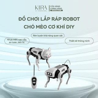 Đồ chơi lắp ráp robot chó mèo cơ khí DIY – mô hình chạy năng lượng mặt trời cho bé