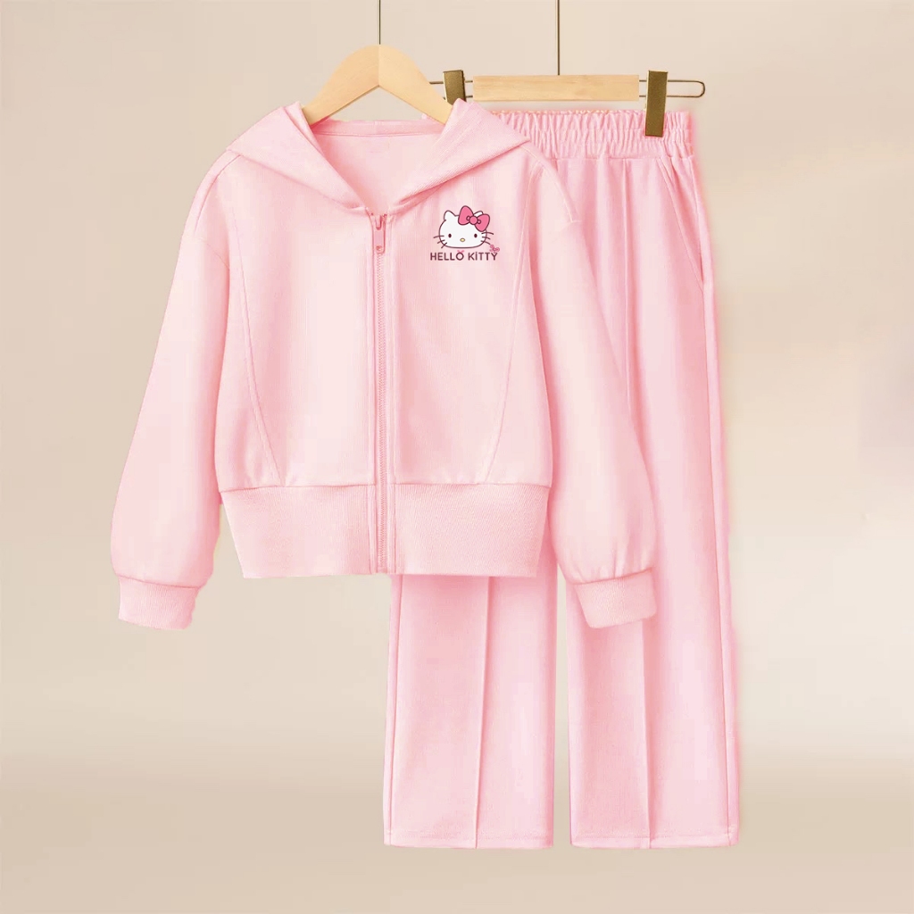 Set áo mũ quần suông kitty cho bé gái size đại BEESHOP D25072