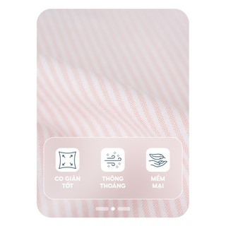 Áo sơ mi nữ YODY tay lỡ kẻ sọc vải cotton mềm mại WCSH25F220