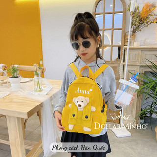 Balo THÊU TÊN dành cho bé đi học mẫu giáo, từ 0 đến 5 tuổi, thiết kế khóa kéo tiện lợi cho bé