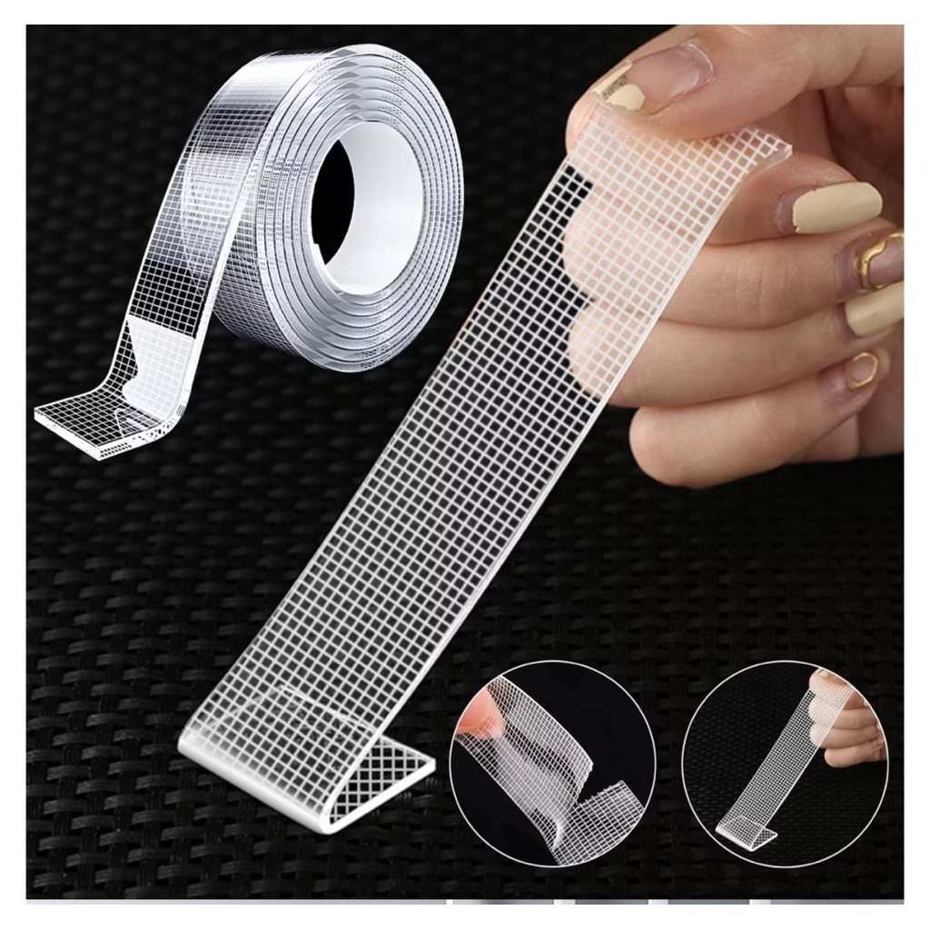 Băng Keo Nano 2 Mặt SIêu Dính -  Băng Keo 2 Mặt Acrylic Nano Dạng Lưới Xé Tay Dễ