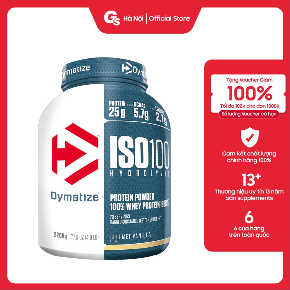 Sữa tăng cơ Dymatize ISO 100 Whey Protein Isolate (USA) hỗ trợ tập gym ...