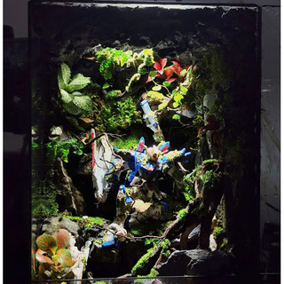 Terrarium " Gundam Chương Sử Cuối Cùng " Món quà đặc biệt cho bạn trai, gundam decor bàn học