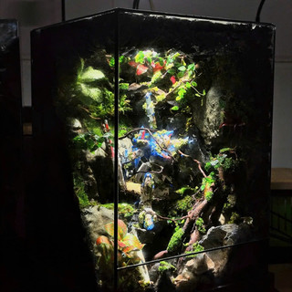 Terrarium " Gundam Chương Sử Cuối Cùng " Món quà đặc biệt cho bạn trai, gundam decor bàn học