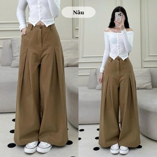 Quần Kaki Ống Suông Nữ Form Rộng Có Chun Sau Quần Dài Nữ Đi Học Đi Làm, Phong Cách Năng Động Dễ Phối Quankaki46