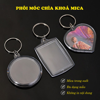 (Combo 50 Cái) Phôi Móc Khoá Mica Trong Suốt, Phôi Móc Chìa Khoá - Đa Dạng Mẫu - Sỉ Lẻ Toàn Quốc