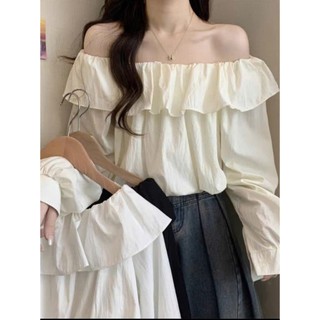 Áo Trễ Vai Dài Tay Dáng Bí, Áo Bí Dài Tay Cho Nữ