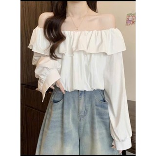 Áo Trễ Vai Dài Tay Dáng Bí, Áo Bí Dài Tay Cho Nữ
