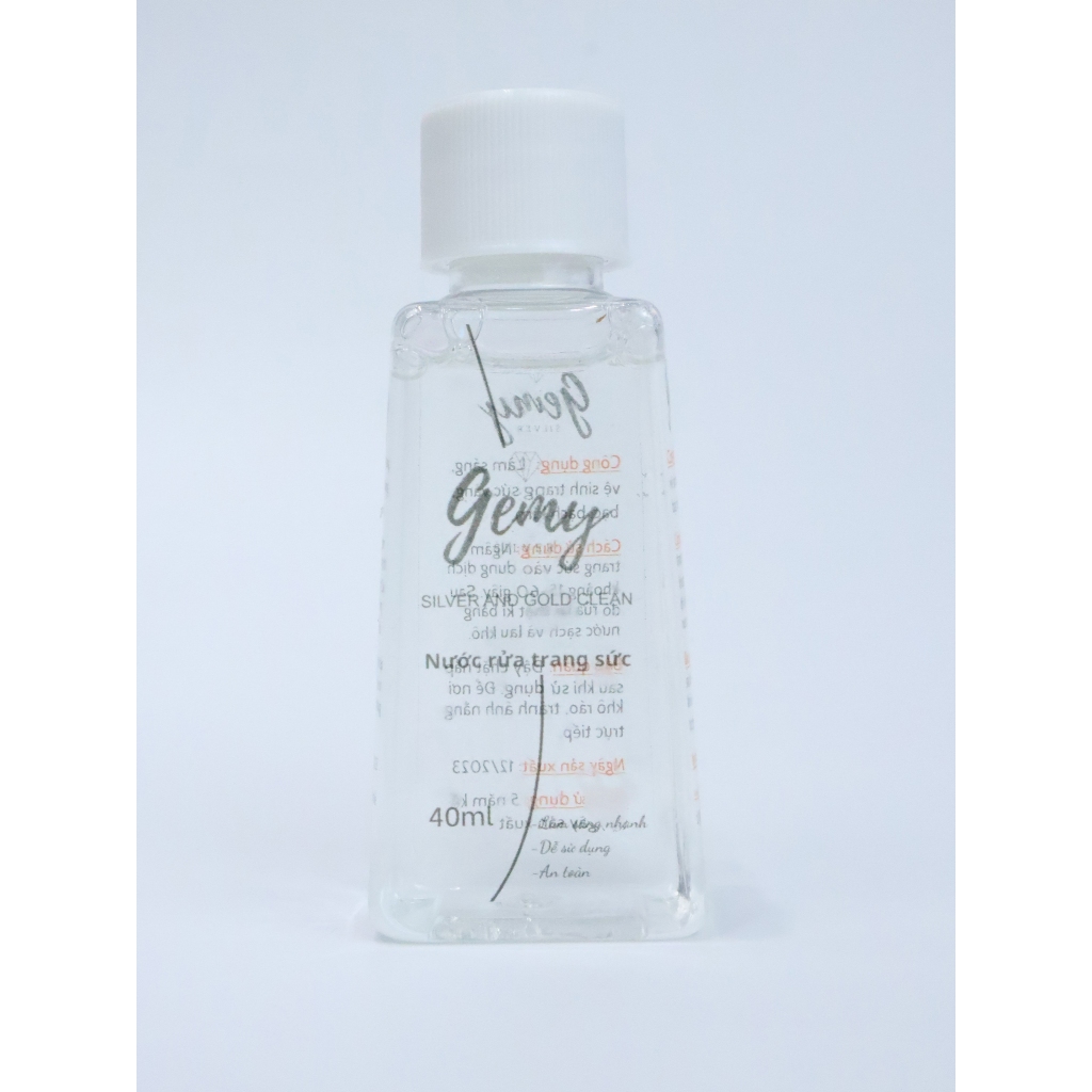 Nước rửa trang sức bạc GEMY dung dịch làm sáng bóng bạc 40ml  | GEMY SILVER NRB