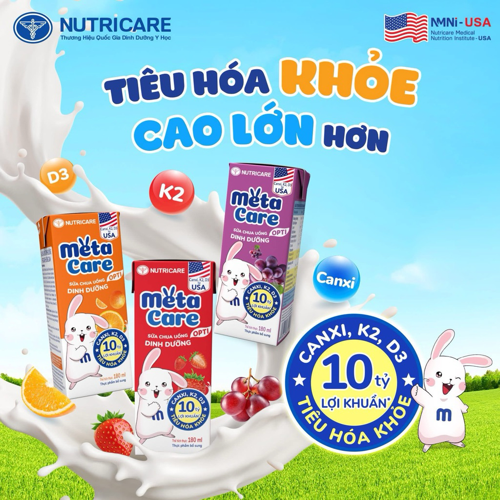 {Hot} Sữa metacare Yoyo Cam-dâu-nho 110ml 1 thùng 48hộp - dành cho bé