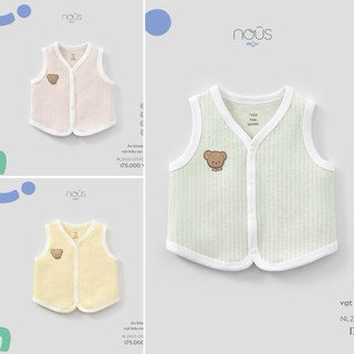 Áo gile vạt bầu sọc nous 3-18m