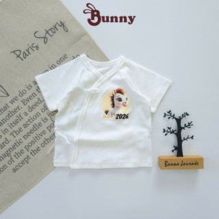 Áo cột dây ngắn tay mùa hè chất thun cotton cho bé 3-6kg