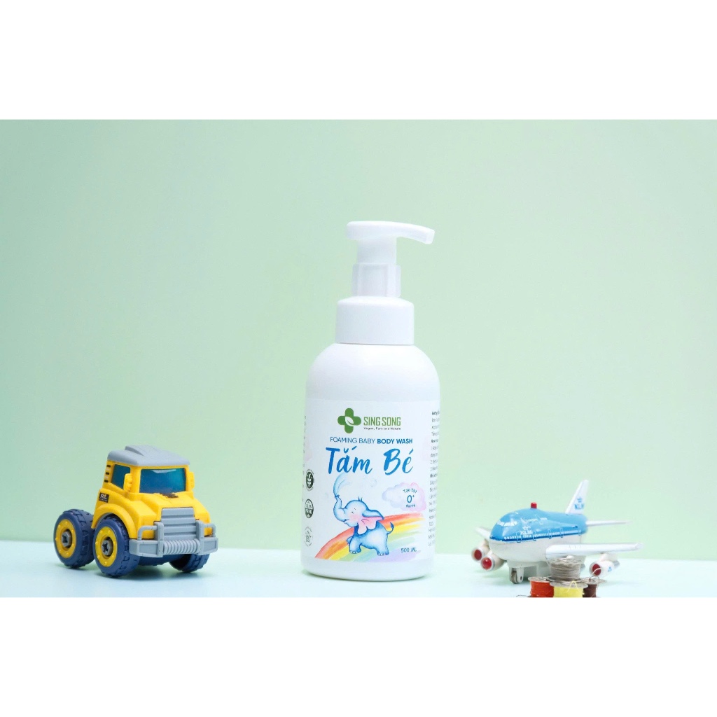 Sữa tắm tạo bọt cho bé sơ sinh 0+ tháng SingSong - Làm sạch dịu nhẹ da, thư giãn cho bé 500ml