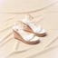 Giày Sandal Nữ Đế Xuồng 9cm Quai Ngang Pixie H100