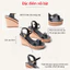 Giày Sandal Nữ Đế Xuồng 9cm Quai Ngang Pixie H100