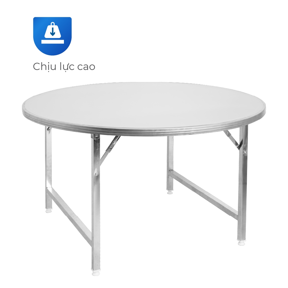 [FREESHIP] Bàn inox gấp gọn 1m2 Dona Evo QUI PHÚC, inox 201 cao cấp, sáng bóng, bàn ăn gia đình