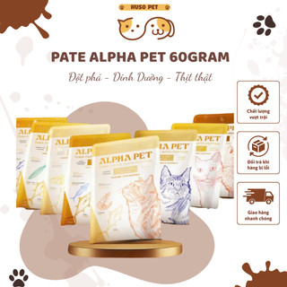Pate Alpha Pet Dành Cho Mèo Thịt Thật Đột Phá Dinh Dưỡng 60gram