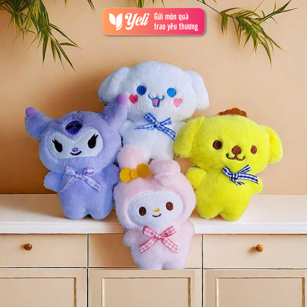 Gấu Nhồi Bông Hello Kitty, Sarion, Lotso, Capybara mini 15cm, Móc khóa Hello Kitty đáng yêu Yeli Shop