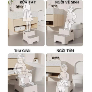{KAIDOKIDS} Ghế kê chân Toilet cho bé ghế bậc thang đa năng, Tiện Dụng Cho Bé Để Đi Vệ sinh
