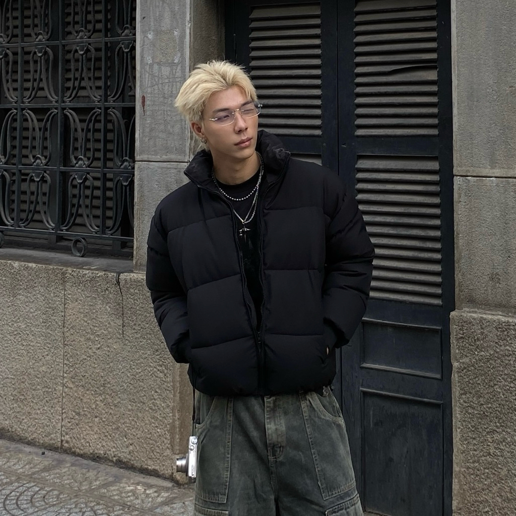 Áo Phao Lông Cừu Form Suông Và Boxy Unisex Zaagat Áo Khoác Phao Đại Hàn Lót 3 Lớp Lông Cừu Dày Giữ Ấm Chống Lạnh Local