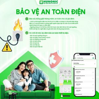 Thiết Bị Bảo Vệ An Toàn Điện Thông Minh HUNONIC BATEC - Chống Sốc Cách Ly