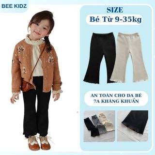 Quần Cho Bé Gái, Quần Ống Loe Cho Bé Gái Chất Liệu Cotton Co Giãn Thoáng Mát