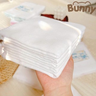 Set 10 khăn sữa 100% cotton Bunny tự nhiên an toàn cho bé