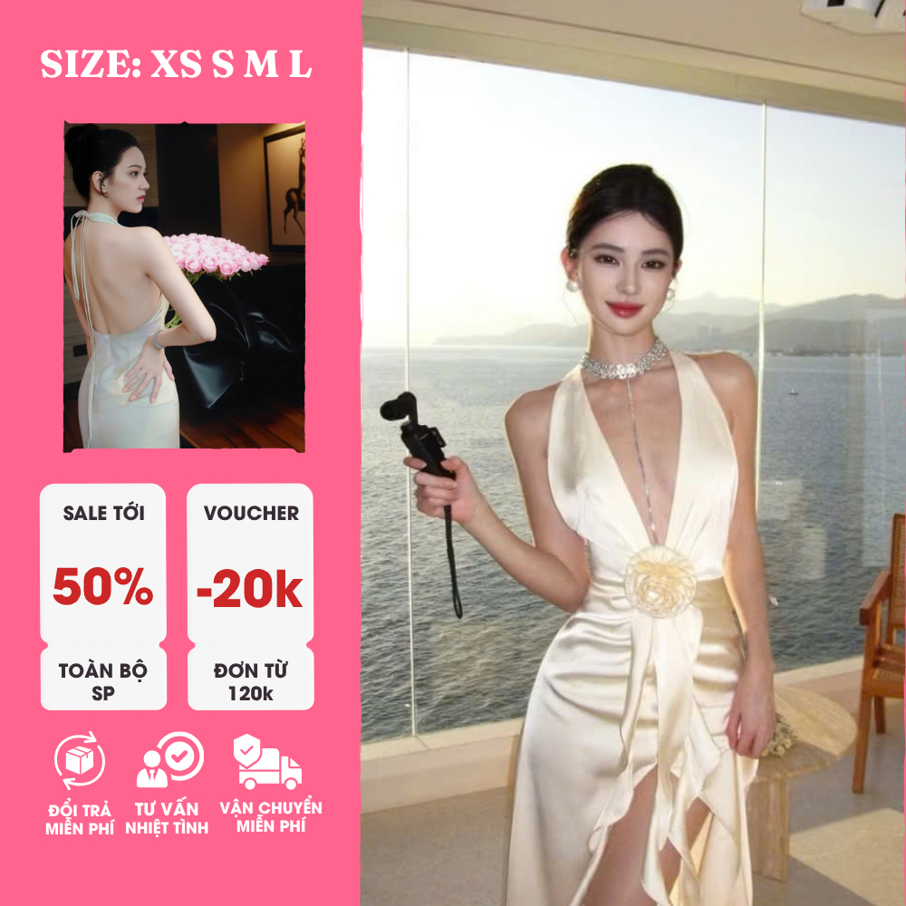 Đầm Phi Lụa Hàn Dự Tiệc – Body Tôn Dáng, Sang Trọng, Quyến Rũ