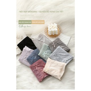 Quần Lót Nữ Cotton Co Giãn Thoải Mái Không Đường May, Ren Gợi Cảm, Mềm Mịn Thấm Hút Tốt