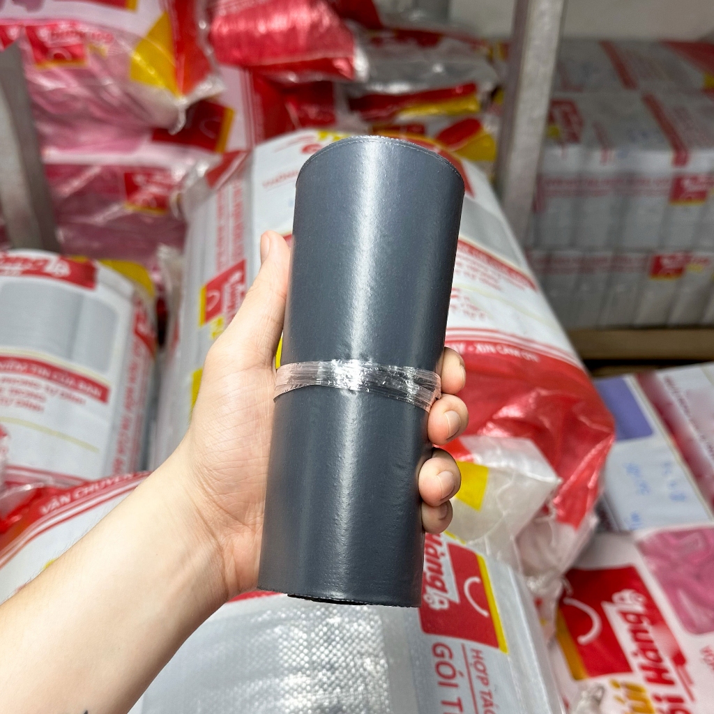 [1 Cuộn] Túi Niêm Phong Xám Đen 15x20, 15x25,17x30, 25x35, 28x42 Giao Hỏa Tốc, Giá Đã Bao Gồm VAT - Túi Gói Hàng VN